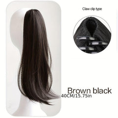 8cm Straight Claw Clip Ponytail Hair Extension Synthetic Hairpiece