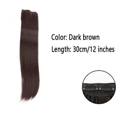 Short Straight Synthetic Hair Pads Clip In Hair Extensions