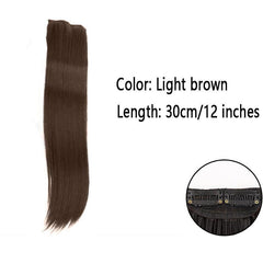 Short Straight Synthetic Hair Pads Clip In Hair Extensions