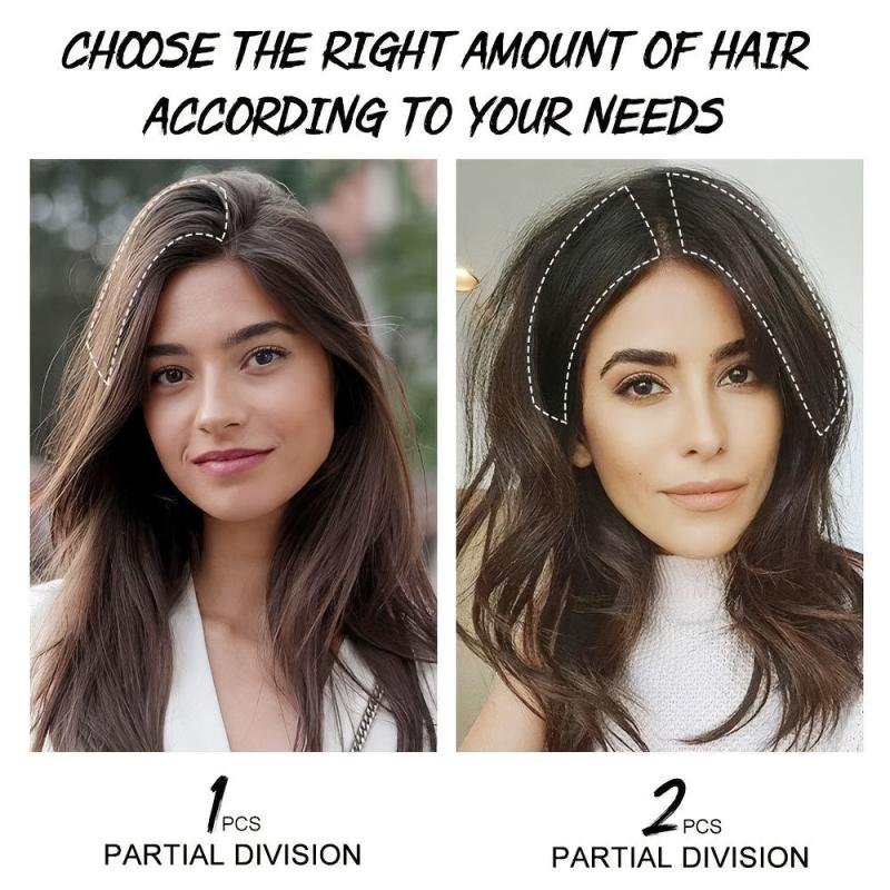 Short Straight Synthetic Hair Pads Clip In Hair Extensions