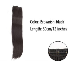 Short Straight Synthetic Hair Pads Clip In Hair Extensions