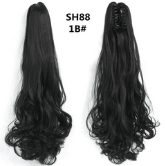 Long Wavy Ponytail Hair Extension Synthetic Claw Clip Heat Resistant Fiber