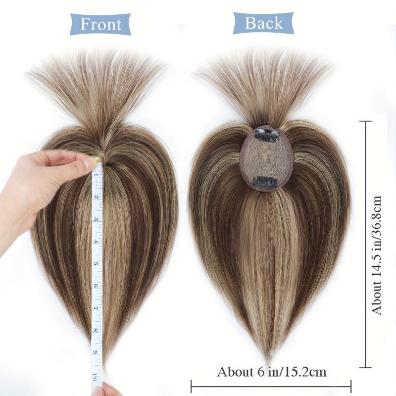 Human Hair Toppers For Women with Bangs Clip In Hair Pieces