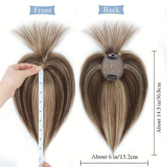 Human Hair Toppers For Women with Bangs Clip In Hair Pieces