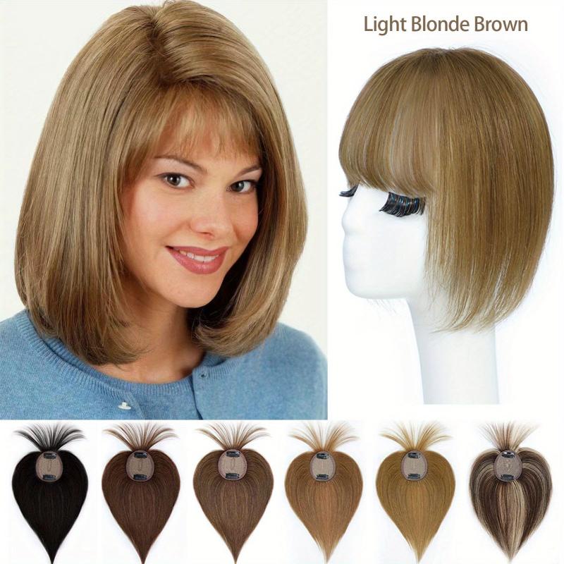 Human Hair Toppers For Women with Bangs Clip In Hair Pieces