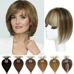 Human Hair Toppers For Women with Bangs Clip In Hair Pieces