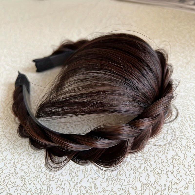 Synthetic Hair Bangs with Braided Headband Clip In Extensions