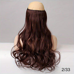 Long Curly Invisible Hair Extensions - Synthetic Fish Line