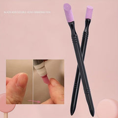 Washable Quartz Cuticle Pusher Nail File Tool