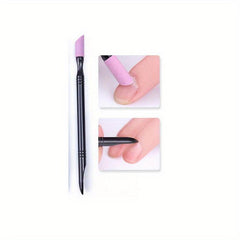 Washable Quartz Cuticle Pusher Nail File Tool