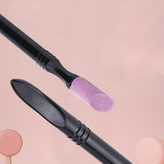 Washable Quartz Cuticle Pusher Nail File Tool