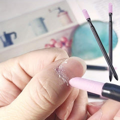 Washable Quartz Cuticle Pusher Nail File Tool