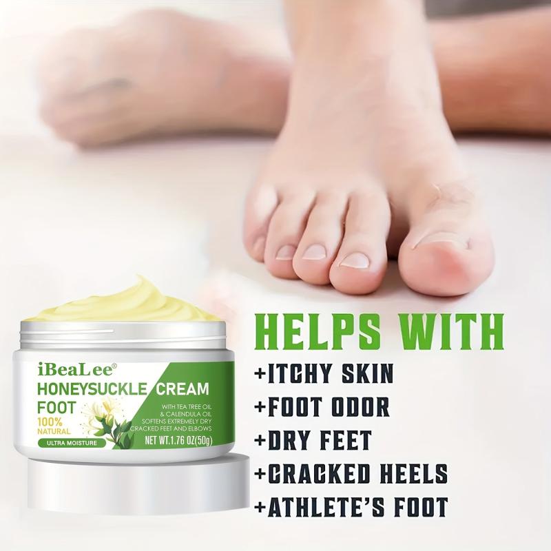 Moisturizing Honeysuckle Foot Cream for Dry Feet
