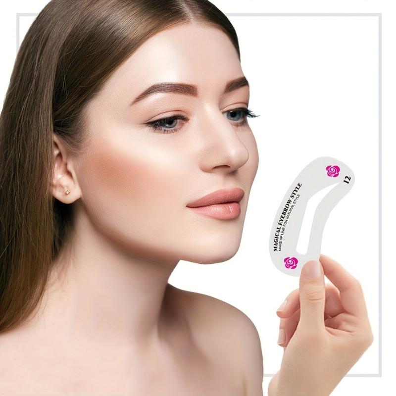 24 Eyebrow Shaping Stencils Kit DIY Tools Templates For Eyebrows