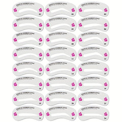 24 Eyebrow Shaping Stencils Kit DIY Tools Templates For Eyebrows