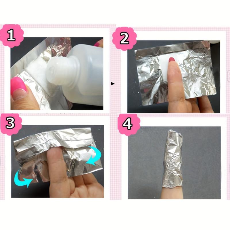 50Pcs Gel Nail Polish Foil Removal Wraps Soak Off for Nail Art Beauty
