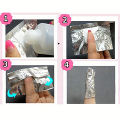 50Pcs Gel Nail Polish Foil Removal Wraps Soak Off for Nail Art Beauty