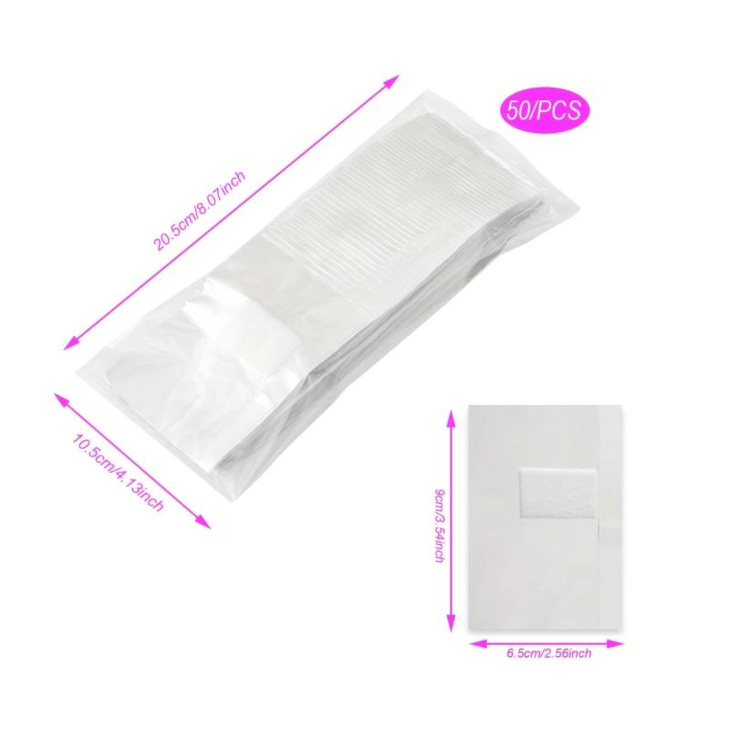 50Pcs Gel Nail Polish Foil Removal Wraps Soak Off for Nail Art Beauty