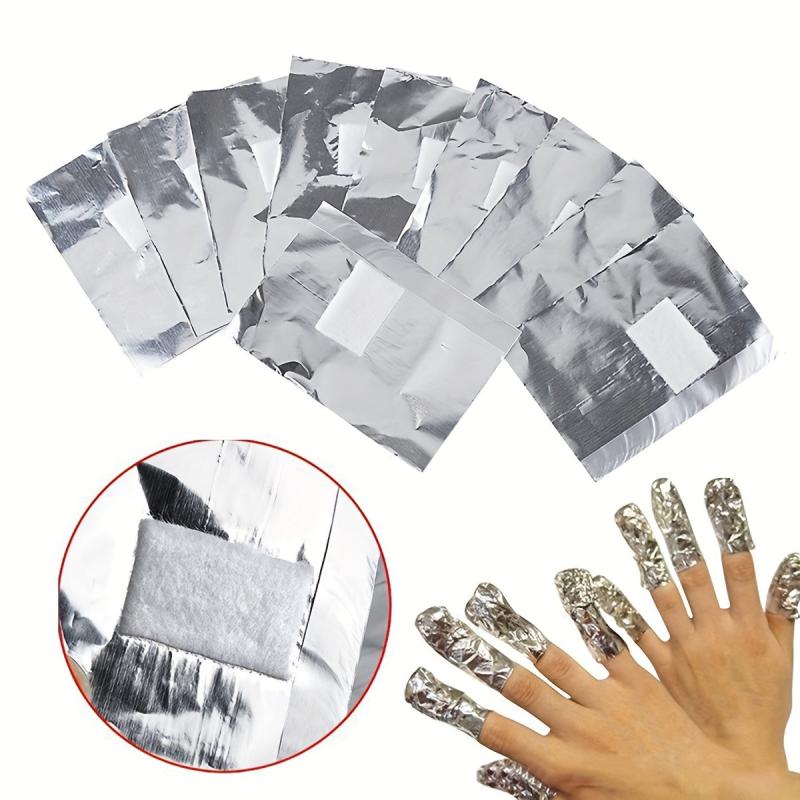 50Pcs Gel Nail Polish Foil Removal Wraps Soak Off for Nail Art Beauty