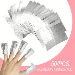 50Pcs Gel Nail Polish Foil Removal Wraps Soak Off for Nail Art Beauty