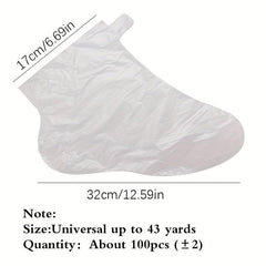 100pcs Disposable Plastic Foot Hand Liners Anti-drying Cover