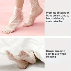 100pcs Disposable Plastic Foot Hand Liners Anti-drying Cover