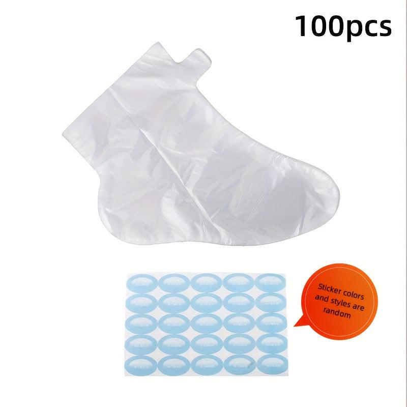 100pcs Disposable Plastic Foot Hand Liners Anti-drying Cover
