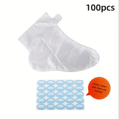 100pcs Disposable Plastic Foot Hand Liners Anti-drying Cover