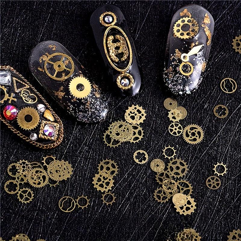 Metal Christmas Nail Charms Slice Rivets for Nail Decor
