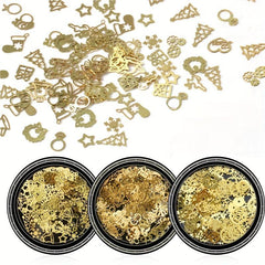 Metal Christmas Nail Charms Slice Rivets for Nail Decor