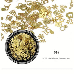 Metal Christmas Nail Charms Slice Rivets for Nail Decor