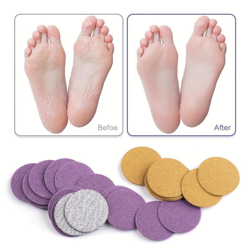 60pcs 25mm Foot Dead Skin Sandpaper Callus Remover Tool Pedicure Replaceable