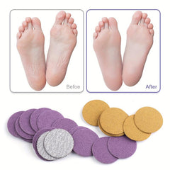 60pcs 25mm Foot Dead Skin Sandpaper Callus Remover Tool Pedicure Replaceable