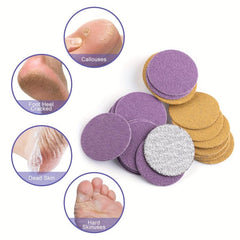 60pcs 25mm Foot Dead Skin Sandpaper Callus Remover Tool Pedicure Replaceable