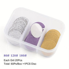 60pcs 25mm Foot Dead Skin Sandpaper Callus Remover Tool Pedicure Replaceable