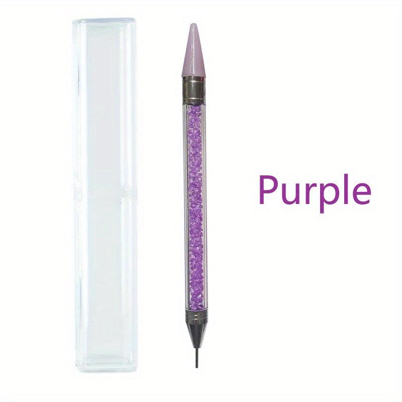 Dual Ended Nail Rhinestone Picker Dotting Tool Acrylic Handle Manicure