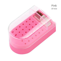 30 Hole Nail Polishing Head Storage Box Drill Bit Display Rack