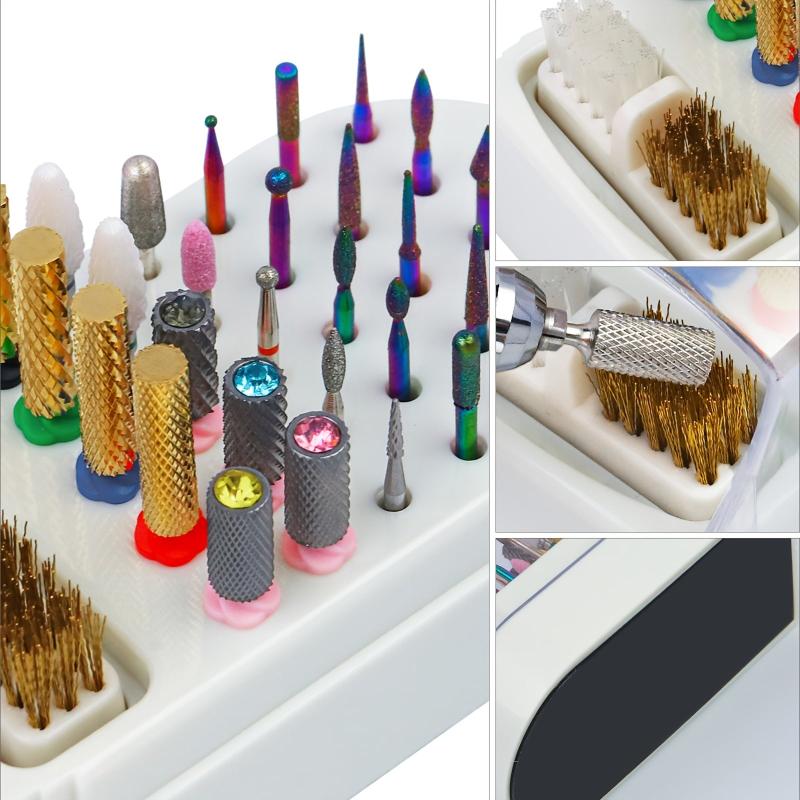 30 Hole Nail Polishing Head Storage Box Drill Bit Display Rack