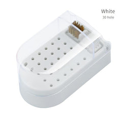 30 Hole Nail Polishing Head Storage Box Drill Bit Display Rack