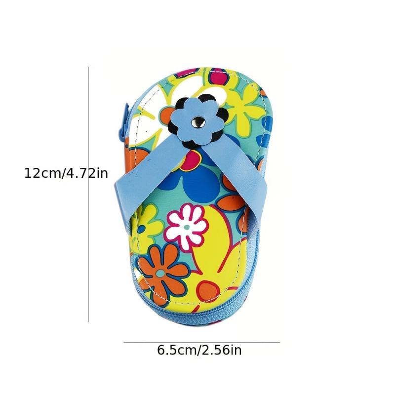 7Pcs Slippers Nail Art Set Nail Care Tools Mini Cutter File Scissor Tweezers
