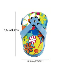 7Pcs Slippers Nail Art Set Nail Care Tools Mini Cutter File Scissor Tweezers