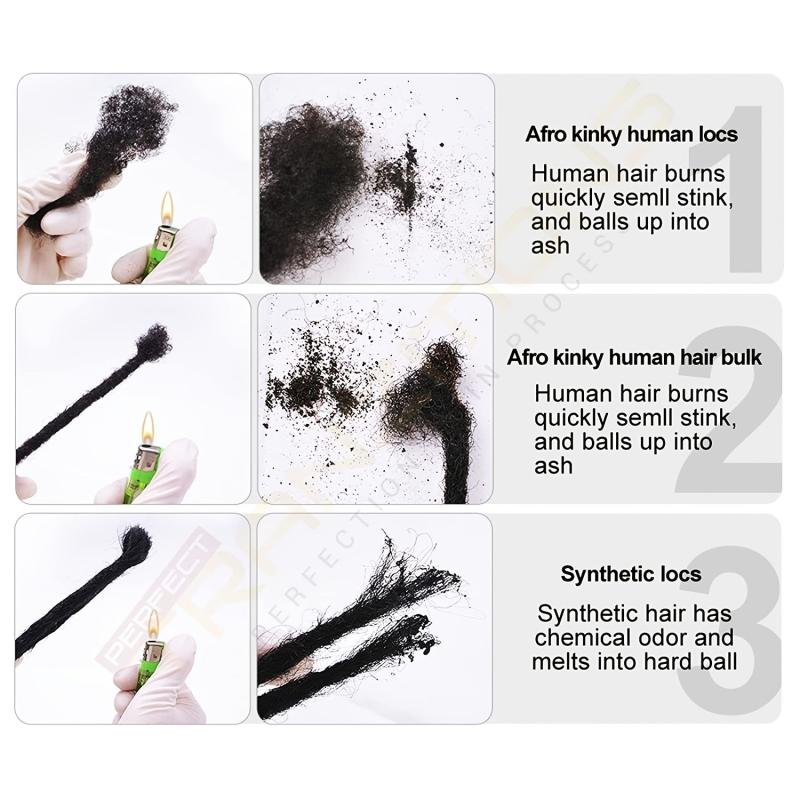 Afro Kinky Bulk 20 32 Cm Human Hair For Dreadlock Extensions 30g pack