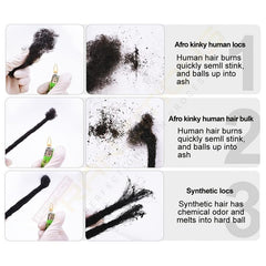 Afro Kinky Bulk 20 32 Cm Human Hair For Dreadlock Extensions 30g pack