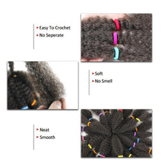 Afro Kinky Crochet Hair Wig Twist Braiding Hair Extension