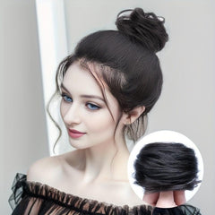 Human Hair Donut Hair Buns Updo Chignon Daily Use