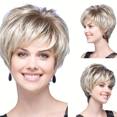 Short Curly Pixie Cut Synthetic Wigs For Women Sport Style Natural Looking