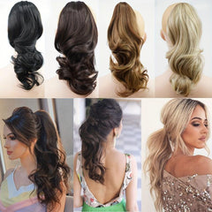 Short Curly Claw On Ponytail Hairpiece with Jaw Claw Synthetic Pony Tail