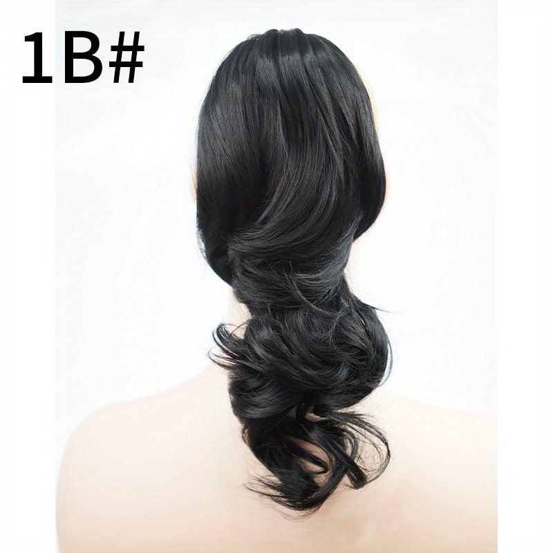 Short Curly Claw On Ponytail Hairpiece with Jaw Claw Synthetic Pony Tail