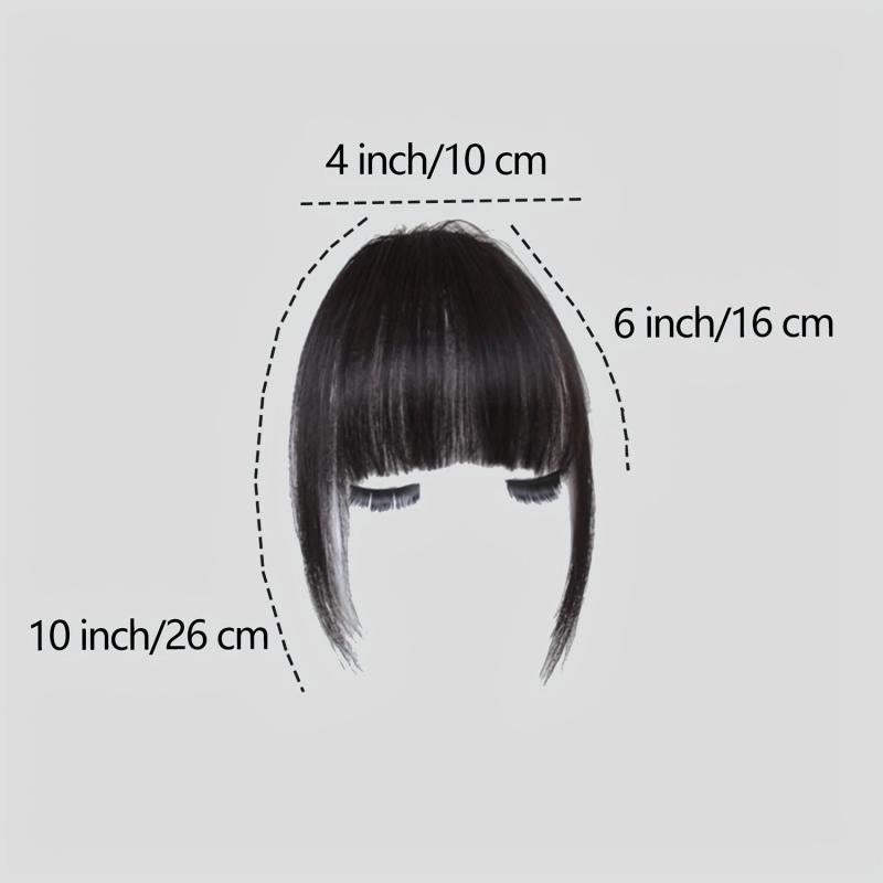 French Style Air Bangs Straight Hair Clip In Bangs 100 Real Human Hair