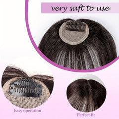 French Style Air Bangs Straight Hair Clip In Bangs 100 Real Human Hair